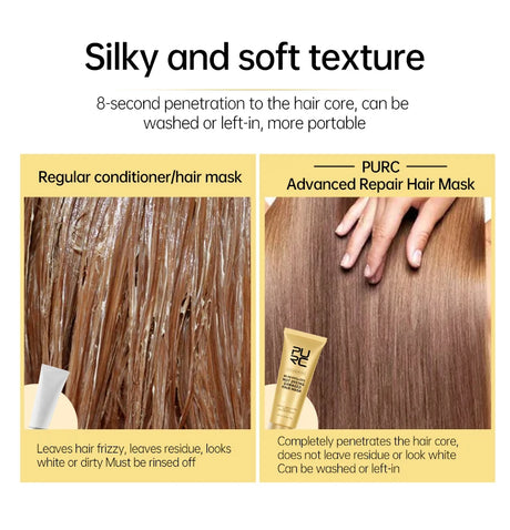 PURC 8 Seconds Magic Hair Mask Keratin Straightening Repair Damaged Frizy Treatment Soft Smoothing Professional Hair Care Cream