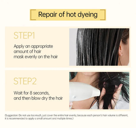 PURC 8 Seconds Magic Hair Mask Keratin Straightening Repair Damaged Frizy Treatment Soft Smoothing Professional Hair Care Cream