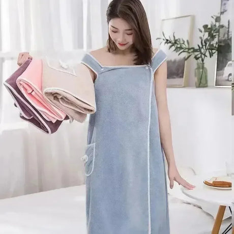 Women's Bath Towel Wearable 140x85cm - Quick Dry Spa&Beach Wrap with Anti-Slip Design for Shower Gym Yoga Fast-drying Convenient