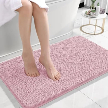 Bathroom Rugs 30x20, Extra Soft Absorbent Chenille Bath Rugs, Rubber Backing Quick Dry, Machine Washable Bath Mats for Bathroom