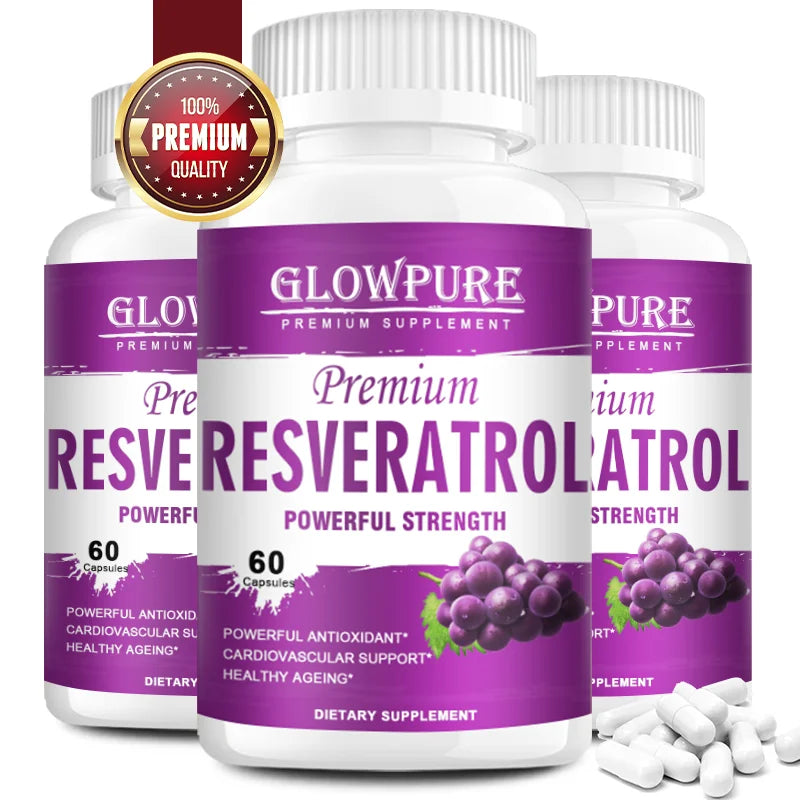 Resveratrol 1450mg - Premium Antioxidant Supplement for Anti-Aging, Immune Support, Brain & Joint Health