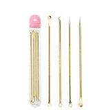 4PCS Acne Blackhead Comedone Black Spot Pimple Blemish Remover Skin Care Women Beauty Acne Treatment Pore Cleanser Needle Hook