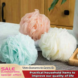 Solid Color Hanging Bath Ball Non-Dispersible Foaming Bath Flower For Home Shower Cleansing Hanging Rope Bath Ball Solid Color