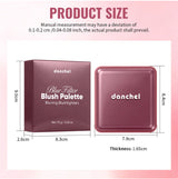 4 Shades Blush Palette Matte & Shimmer Two Textures Rich Pigment Long-wear Soft Blur Finishing Compact Blush Daily Cheek Makeup