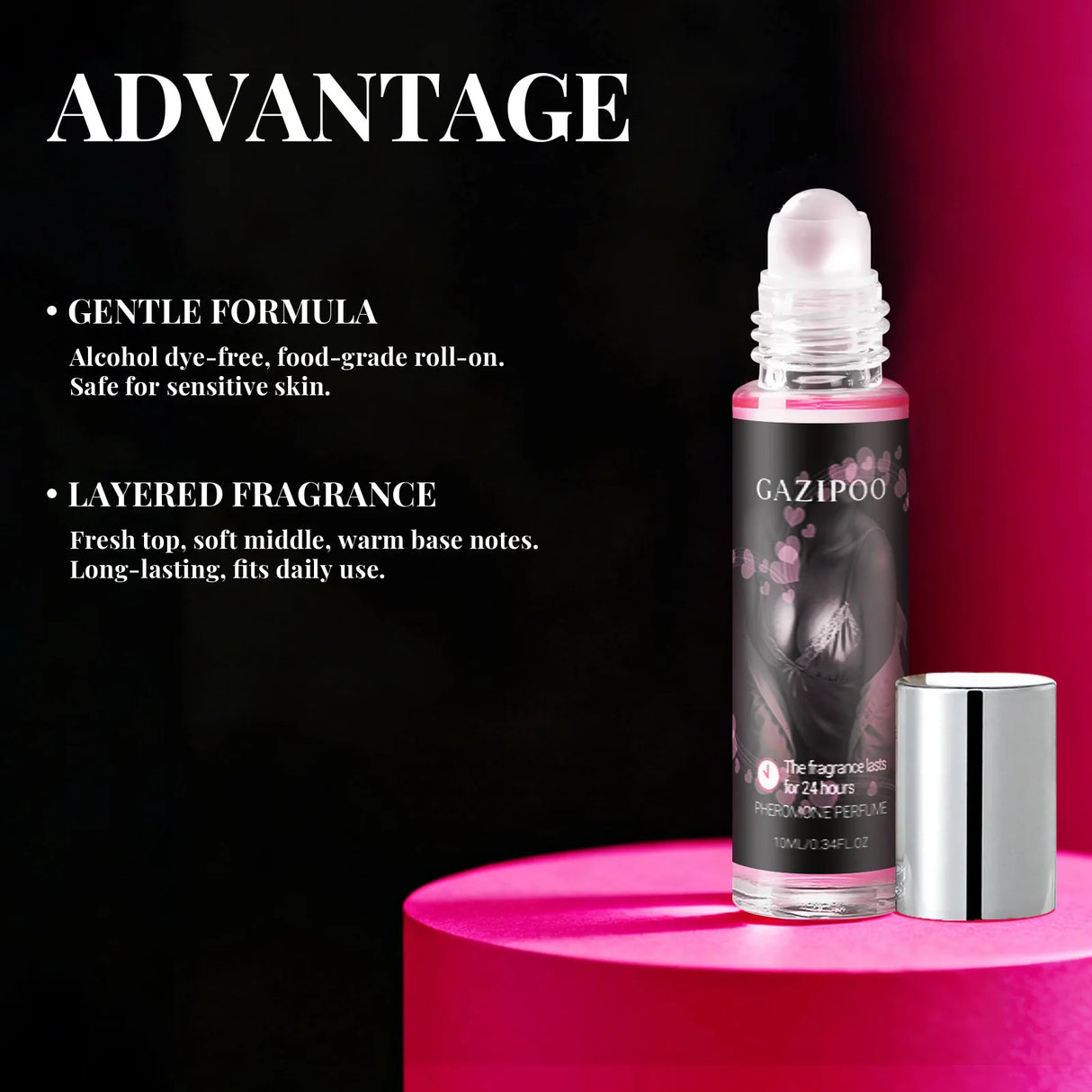 Pheromone Infused Perfume for Women, Natural Formula to Amplify Your Allure, Long Lasting Primal Attraction Scent for Dates