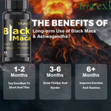 Organic Black Maca Pills 60 Tablets Men Enhancing Supplement Improve Size Endurance Promotes Healthy Energy