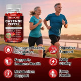 Cayenne Pepper Capsules, with Vitamin D3 K2, Blood Circulation, Promote Digestion, Boost Metabolism, Support Joint, Bone Health