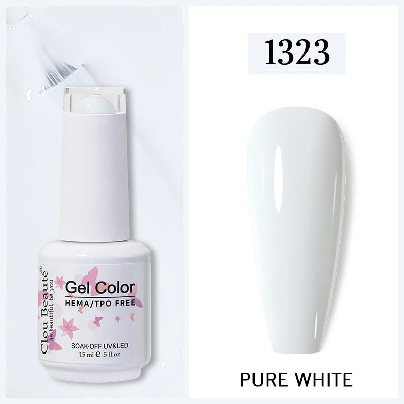 Clou Beaute Gel Nail Polish Neon Brown Royal Blue Red Green Pastal Nude Nail Art Varnishes Gel Lacquer HEMA/TPO FREE UV Gel Nail