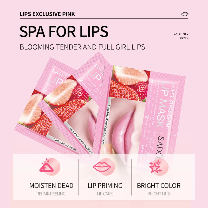 3/5/10/20/30pcs Pink Moisturizing Lips Mask Nourishing Hydrating Crystal Collagen Gel Lip Patches Lip Plumper Sexy Lip Skin Care