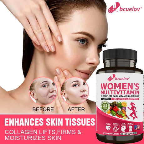 Women's Multivitamin Capsules - Supports Immune Function, Energy and Metabolism, Brain Function and Mood, 120 Capsules