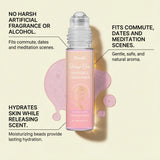 Women‘s Rose Perfume Rollerball, Light & Elegant Scent, Long Lasting & Portable for Day & Date, Fresh Natural Fragrance Gift