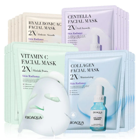 20pcs/5pcs Centella Collagen Face Mask VC Moisturizing Refreshing Sheet Masks Hyaluronic Acid  Facial Mask Skin Care Products