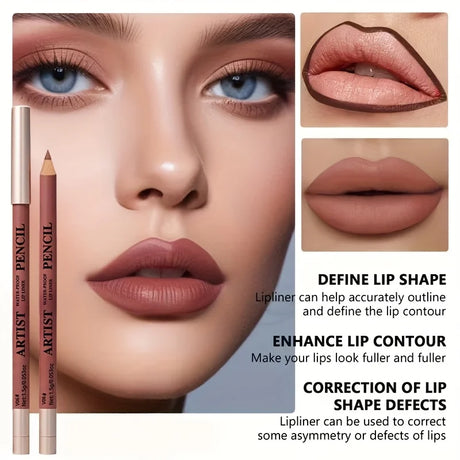 6pcs/Set Lip Liner Set & Long Lasting Matte Waterproof Lipstick Lipliner Lipstick Set Women Lips Makeup Cosmetics