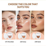 Dewy Glow Cream Cushion Foundation Hydrating 24H Long Lasting Moisturizer Natural Light Coverage Radiant Skin Finish Daily Portable Face Makeup Cosmetic
