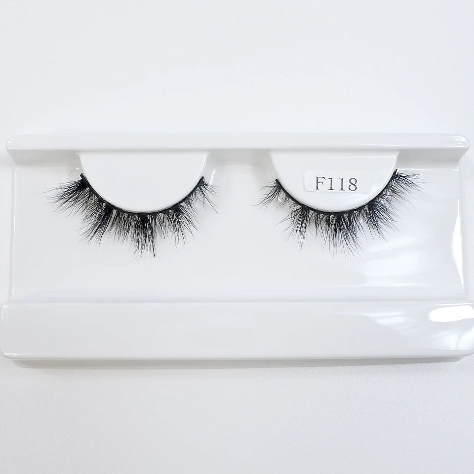 Natural Mink Lashes High Quality Fashion Classic Soft Full Strip Lashes Makeup 12mm Short Mink Eyelashes