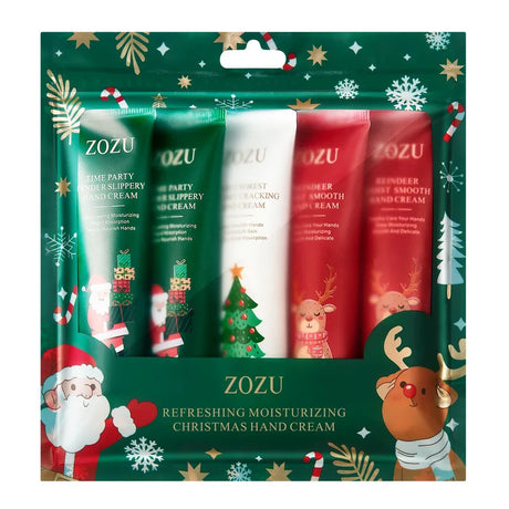 Christmas Hand Cream Set, Contains 3 Styles, Each 30g, Contains Niacinamide, Hyaluronic Acid and Other Ingredients, Moisturizing Texture, Nourishes the Skin, and Has a Light Fragrance Seasonal Maintenance, Christmas-Themed Pa
