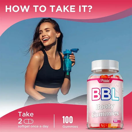 BBL Gummies for Bigger Butt Growth - Shape Female Body, Tighten Buttocks, Prevent Sagging and Collapse, Increase Sexy Buttocks