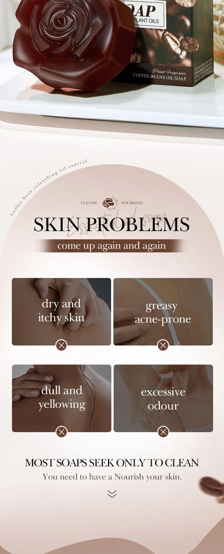 100g Coffee Handmade Soap Cleansing The Body Hand Wash Soap   Essential Oil Moisturizing Product Body Care Dry Skin Prevent Dry
