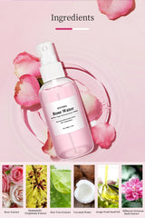 ENVISHA Rose Water For Face Facial Toner Organic Rose Petals Essence Moisturizing Serum Refresh Elastic Shrink Pores Skin Care