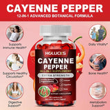 Cayenne Pepper Capsules, with Vitamin D3 K2, Blood Circulation, Promote Digestion, Boost Metabolism, Support Joint, Bone Health