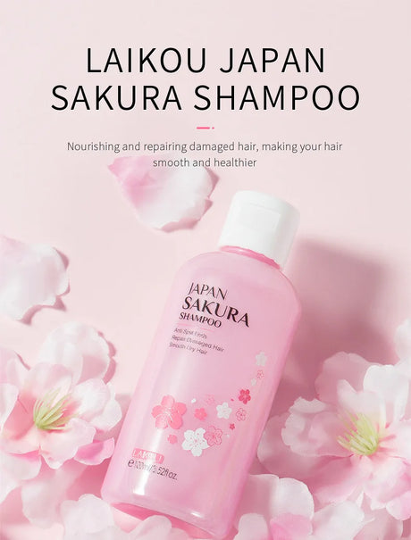 LAIKOU Japan Sakura Shampoo or Hair Conditioner Complex Oil Hair Care Repair Damaged Hair Repair Serum Oil Anti Hairs Loss
