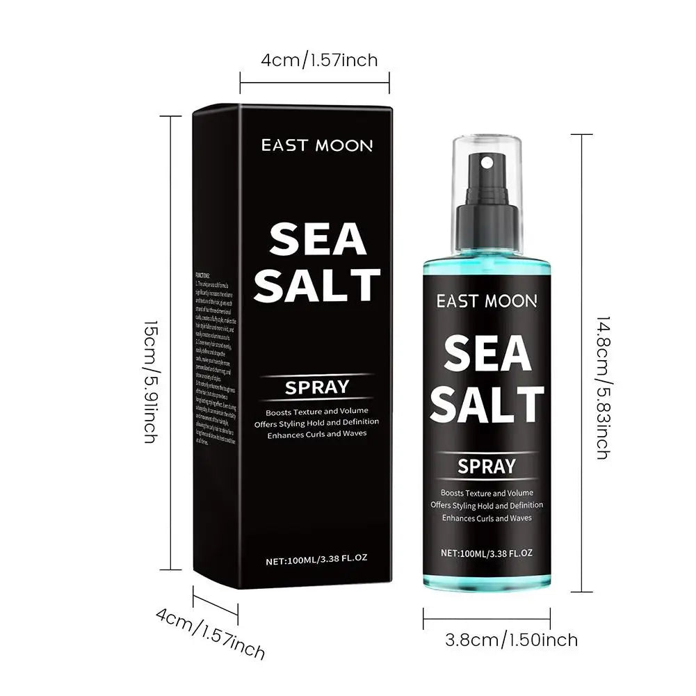 100ml Sea Salt Curling Spray for Hair,Natural Kelp & Red Algae Extract, Natural Texture & Volume, Creates Beachy Curls & Texture