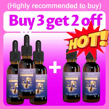 Hair Strengthening Black Essence - Balances Scalp Oil & Unclogs Follicles, Improves Hair Shine.