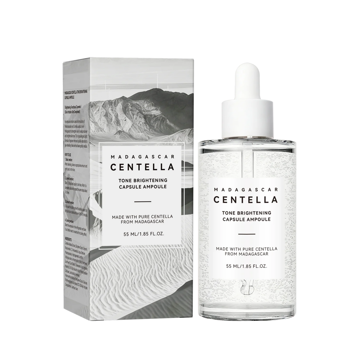 Skin Tone Perfector Brightening Ampoule 55ml - Centella & Niacinamide Serum Hydrates, Soothes & Enhances Radiance.