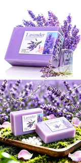 Natural Organic Lavender Essential Oil Soap Handmade Soap for Cleansing, Refreshing, Oil Control, Bath Soap