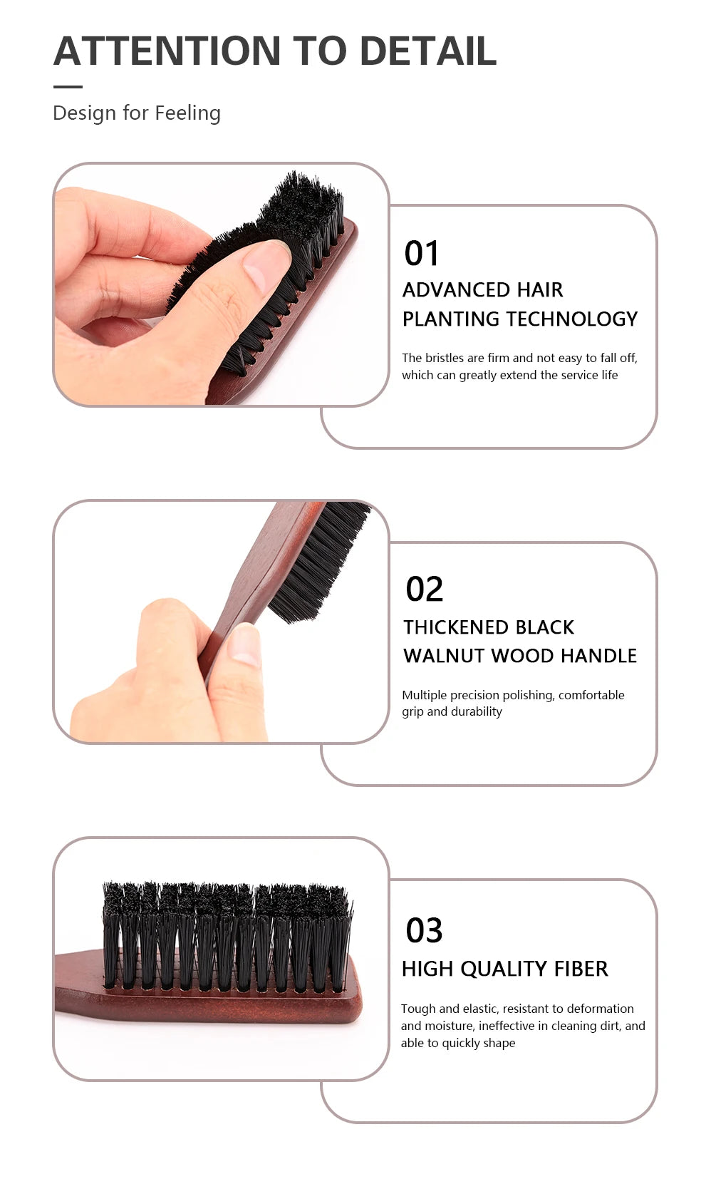Barbertop Men Beard Brush Wooded Handle Soft Hair Cleaning Brush Broken Hair Remove Comb Hairdressing Neck Duster Barber Tools