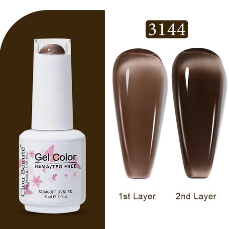 Clou Beaute Jelly Color UV Gel Manicure Summer Pink Nude Gel Nail Rainbow Nail Supplies For Professionals Semi-permanent Varnish