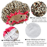 1Pc Fashionable Printed Doublelayer Waterproof Shower Cap,a Must-have for Bathrooms,with Diverse Hair Care and Waterproof Styles