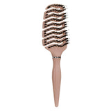 1pcs Curved Vented Boar Bristle Comb Professional Scalp Massage Comb Detangling Curl Anti-static Hairbrush Salon Styling Tool