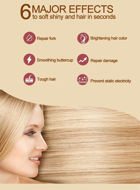 120ml Magical Hair Mask Argan Oil Hair Care Cream Repair Dry Frizz Damage Keratin Treatment Masks 5 Seconds Soft Smoothing PURC