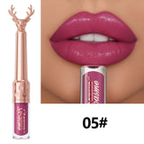 Moisturizing Cream Lip Gloss Autumn/Winter Moisturizing Liquid Lipstick Long lasting Non greasy Lip Makeup Christmas brown