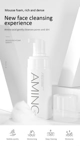 100/150ml Amino Acid Cleansing Mousse Oil Control Deep Cleaning Mites Removal Acne Moisturizing Face Cleanser Foam Brighten Skin