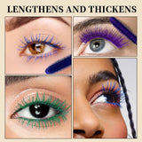 QIBEST 4D Silk Fiber Eyelash Mascara Waterproof Colorful Mascara For Eyelash Extension Thick Lift Lengthening Lasting Makeup