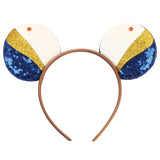 Newest Festival Party Cosplay Mouse Ears Headband 3.3" Ears Glitter Hairband Without Bow For Boys DIY Cartoon Hair Accessories