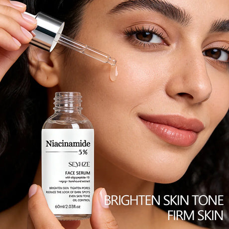 SEYHZE 2pcs Salicylic Acid Niacinamide Essence Set 5% Niacinamide Ceramides Purslane for Brightening Skin Tightening Pores Moist