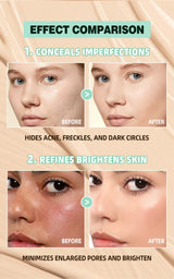 QIBEST 3D Full Coverage Concealer Long Lasting Liquid Concealer For Dark Circles Natural Finish Seamless Blend Under Eye Makeup