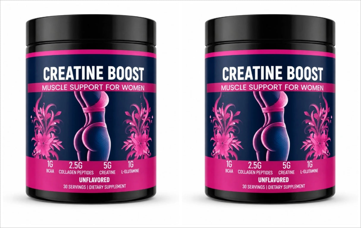 Creatine for Women Booty Builder Supplement with Collagen & BCAA Supports Muscle Development Post-Workout Recovery Elasticity
