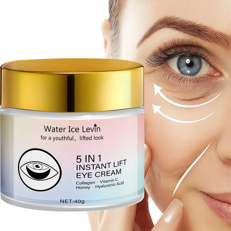 Collagen & Vitamin C Eye Cream 40g, Anti-Aging Firming Eye Treatment with Honey & Hyaluronic Acid, Fast Delivery