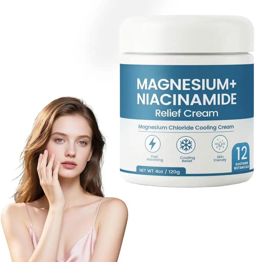120g Niacinamide Magnesium Chloride Relief Cream Cooling Body Moisturizer Brightening Repair Skin Barrier Dryness Lotion Care
