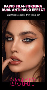 12-pack of best-selling black liquid eyeliners, long-lasting and waterproof, exquisite cosmetics.