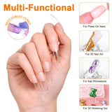TWOING 8g Clear Solid Nail Tips Gel Long Lasting Strong Adhesion UV/LED Building Gel for Nails Home Salon Manicure DIY Design