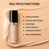 Lakerain 5-Color Waterproof Concealer Matte High Coverage Oil-Control Foundation For Acne Scars And Dark Circles Cosmetics