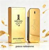 Paco Rabanne 1 Million Men Perfume EDT 100ml Luxury Spicy Woody Scent Iconic Gold Rectangle Bottle Male Cologne Spray Gift Packaging