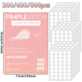 HITWORKER 800-Piece Acne Patches | Hydrocolloid Round Acne Patches | Powerful Absorption of Acne Secretions, Gentle Cleansing an