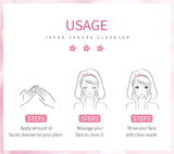 Laikou Sakura Facial Cleanser Deep Cleansing Pores Oil Control Moisturizing Brightening Face Wash Gentle For All Skin Types 50g