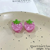 2Pcs/Lot Summer Style Women Hair Accessories New Mini Fruit Gripper Cute Strawberry Watermelon Imitation Fruit Shaped Hair Clips